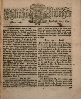 Bayreuther Zeitung Dienstag 7. September 1790