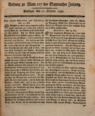 Bayreuther Zeitung Freitag 22. Oktober 1790