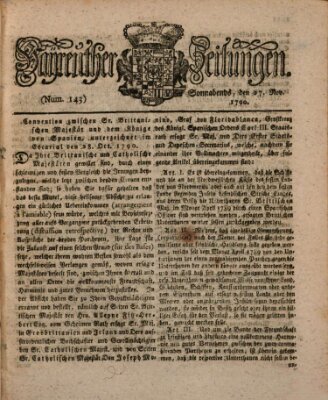 Bayreuther Zeitung Samstag 27. November 1790