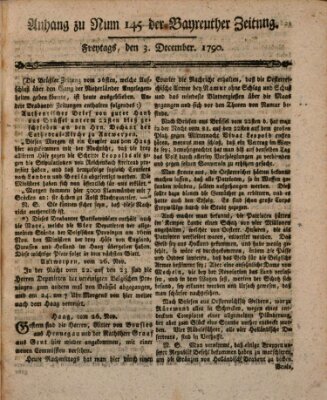 Bayreuther Zeitung Freitag 3. Dezember 1790