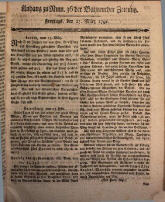 Bayreuther Zeitung Freitag 25. März 1791