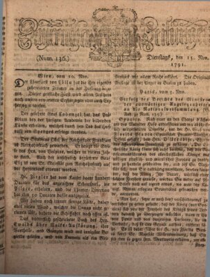 Bayreuther Zeitung Dienstag 15. November 1791