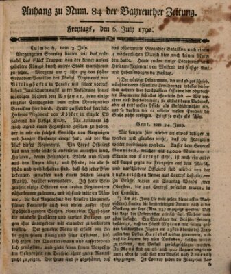 Bayreuther Zeitung Freitag 6. Juli 1792