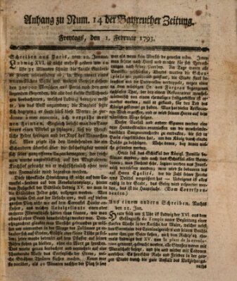 Bayreuther Zeitung Freitag 1. Februar 1793