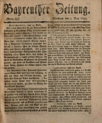 Bayreuther Zeitung Dienstag 7. Mai 1793