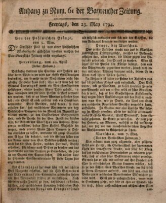 Bayreuther Zeitung Freitag 23. Mai 1794