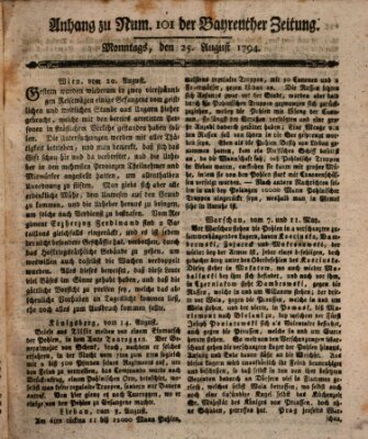 Bayreuther Zeitung Montag 25. August 1794