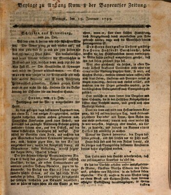 Bayreuther Zeitung Montag 19. Januar 1795