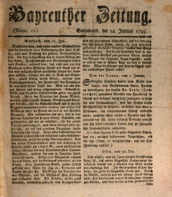 Bayreuther Zeitung Samstag 24. Januar 1795