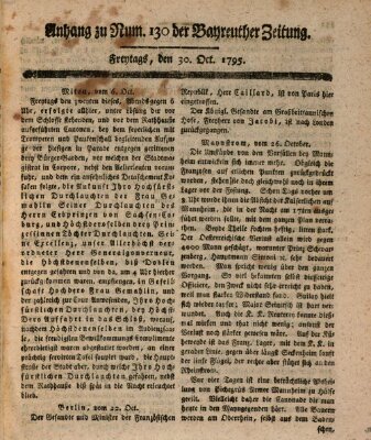 Bayreuther Zeitung Freitag 30. Oktober 1795