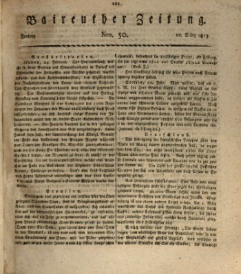 Bayreuther Zeitung Freitag 12. März 1813