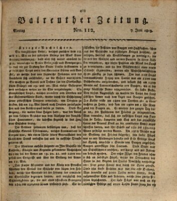 Bayreuther Zeitung Montag 7. Juni 1813