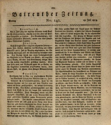 Bayreuther Zeitung Montag 19. Juli 1813