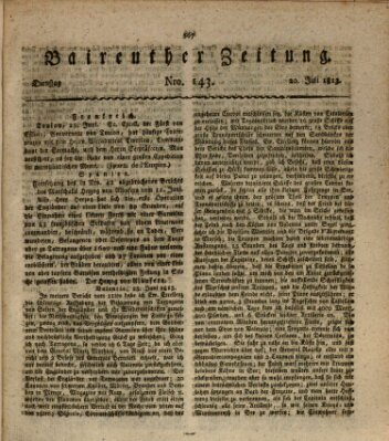 Bayreuther Zeitung Dienstag 20. Juli 1813
