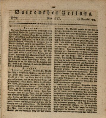 Bayreuther Zeitung Freitag 12. November 1813