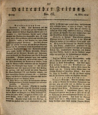 Bayreuther Zeitung Freitag 18. März 1814