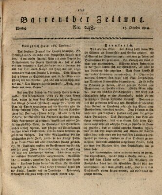 Bayreuther Zeitung Montag 17. Oktober 1814
