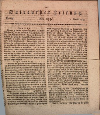Bayreuther Zeitung Sonntag 1. Oktober 1815