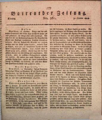 Bayreuther Zeitung Dienstag 31. Oktober 1815