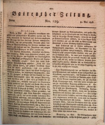 Bayreuther Zeitung Freitag 31. Mai 1816