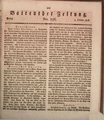 Bayreuther Zeitung Freitag 4. Oktober 1816