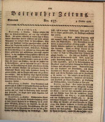 Bayreuther Zeitung Samstag 5. Oktober 1816