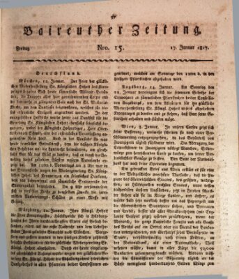 Bayreuther Zeitung Freitag 17. Januar 1817