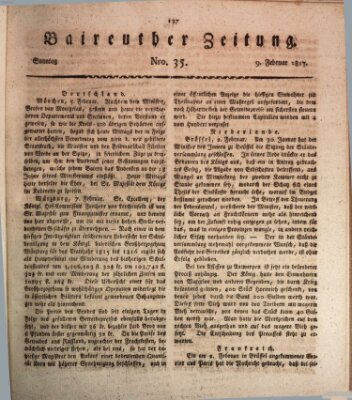 Bayreuther Zeitung Sonntag 9. Februar 1817