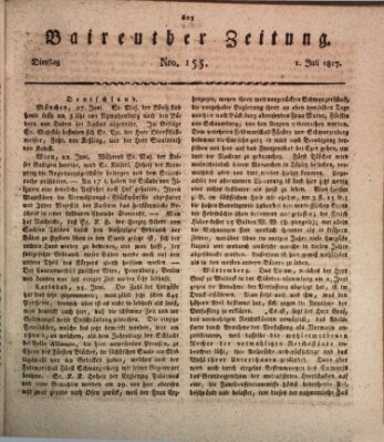 Bayreuther Zeitung Dienstag 1. Juli 1817