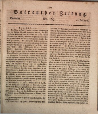 Bayreuther Zeitung Donnerstag 17. Juli 1817
