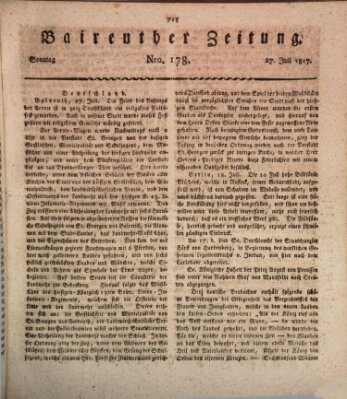 Bayreuther Zeitung Sonntag 27. Juli 1817