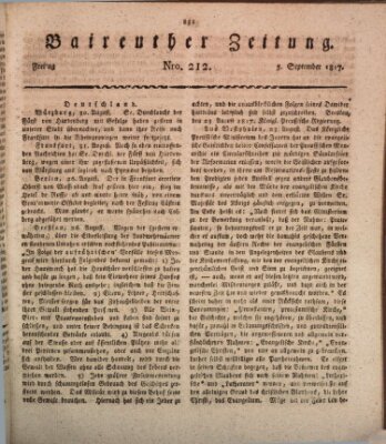 Bayreuther Zeitung Freitag 5. September 1817