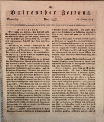 Bayreuther Zeitung Donnerstag 16. Oktober 1817