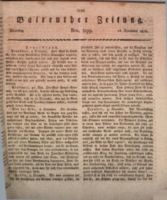Bayreuther Zeitung Dienstag 16. Dezember 1817