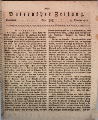 Bayreuther Zeitung Samstag 27. Dezember 1817