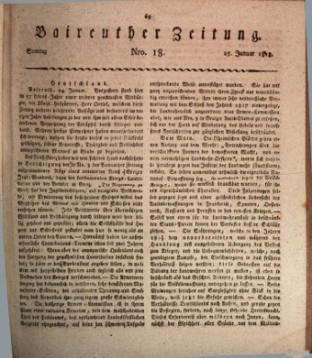 Bayreuther Zeitung Sonntag 25. Januar 1818