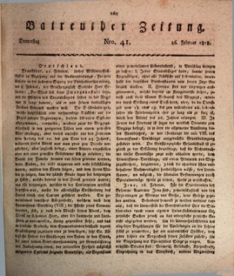 Bayreuther Zeitung Donnerstag 26. Februar 1818