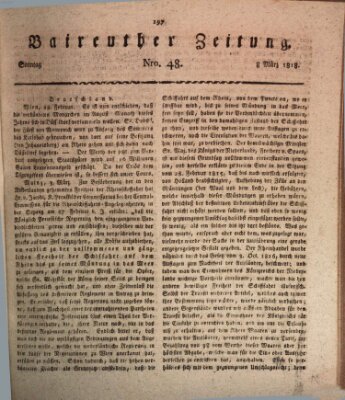 Bayreuther Zeitung Sonntag 8. März 1818