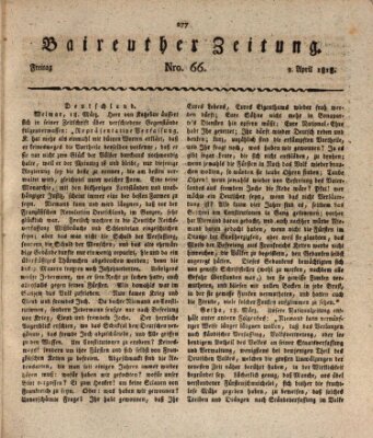 Bayreuther Zeitung Freitag 3. April 1818