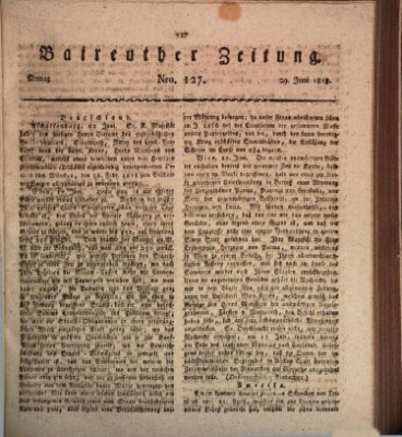 Bayreuther Zeitung Montag 29. Juni 1818
