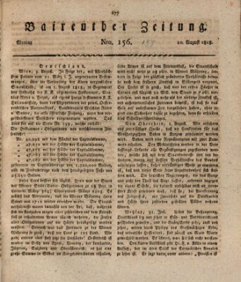 Bayreuther Zeitung Montag 10. August 1818