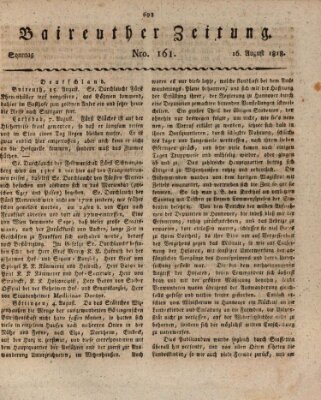 Bayreuther Zeitung Sonntag 16. August 1818