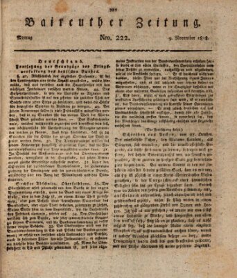 Bayreuther Zeitung Montag 9. November 1818