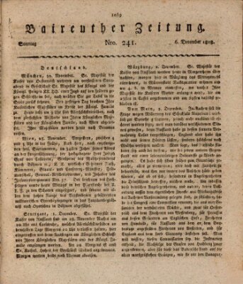 Bayreuther Zeitung Sonntag 6. Dezember 1818