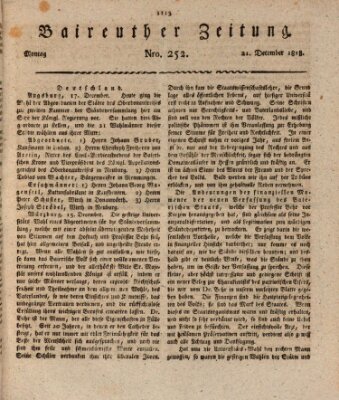 Bayreuther Zeitung Montag 21. Dezember 1818