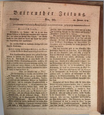 Bayreuther Zeitung Donnerstag 28. Januar 1819