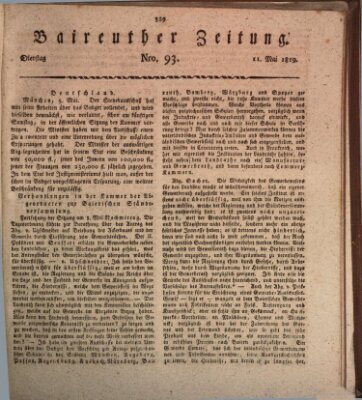 Bayreuther Zeitung Dienstag 11. Mai 1819