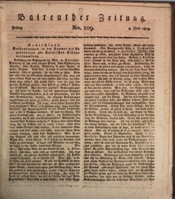 Bayreuther Zeitung Freitag 4. Juni 1819