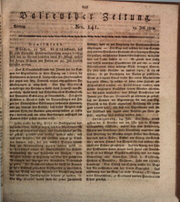 Bayreuther Zeitung Montag 19. Juli 1819