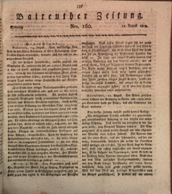 Bayreuther Zeitung Sonntag 15. August 1819